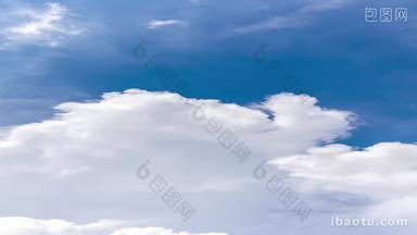 竖屏拍摄移动的蓝天白云延时4k